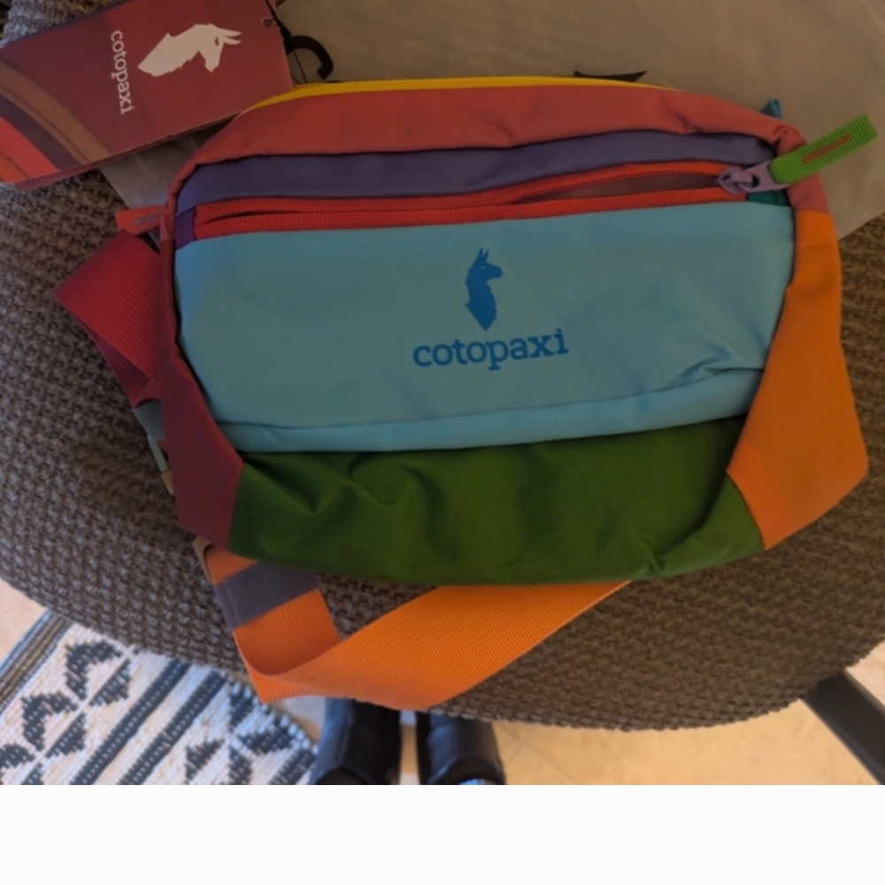 Cotopaxi Vibrant Bag with Blue and Orange